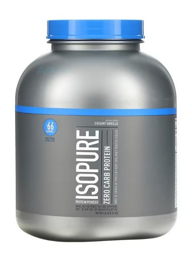 آيزوبيور Zero Carb Protein Powder Creamy Vanilla 4.5 lb 2.04 kg - Image 1