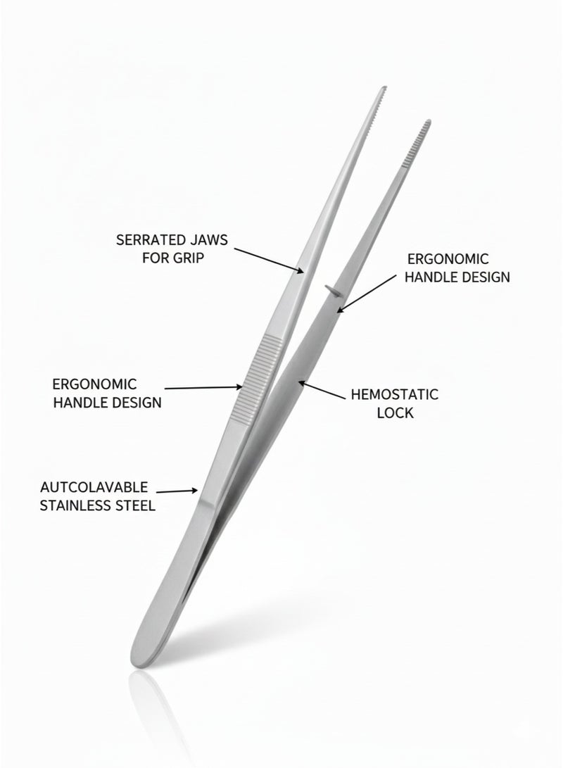 تنم مجموعة ملقط ماكندو لتشريح الأنسجة، 3 قطع، أسنان دقيقة، 6 بوصات - أدوات جراحية دقيقة للتشريح - Image 4