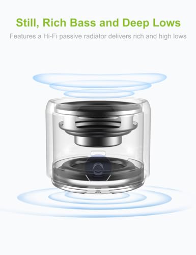 EWA Travel Case Packed A106 Pro Portable Bluetooth Speaker with Custom Bass Radiator Brief Design IP67 Waterproof Perfect Mini Speaker for Shower Room Bike Car Red - Image 3