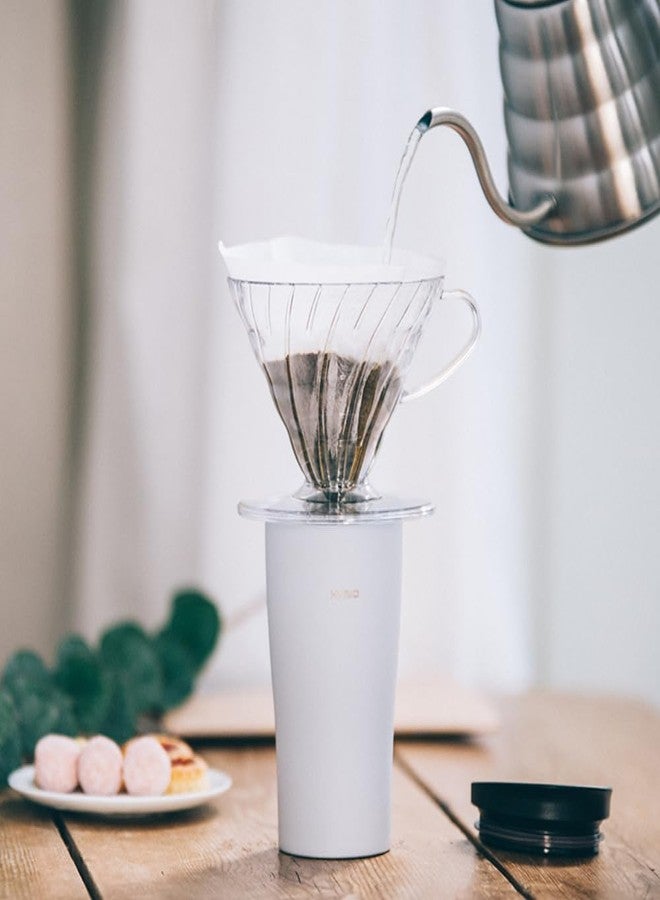 هاريو كوب هاريو STF-300-GR، رمادي، 300 مل (10.1 أونصة سائلة)، كوب حراري بغطاء، مصنوع من الفولاذ المقاوم للصدأ، هدية. - Image 5