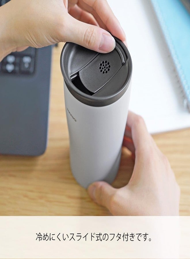 هاريو كوب هاريو STF-300-GR، رمادي، 300 مل (10.1 أونصة سائلة)، كوب حراري بغطاء، مصنوع من الفولاذ المقاوم للصدأ، هدية. - Image 4