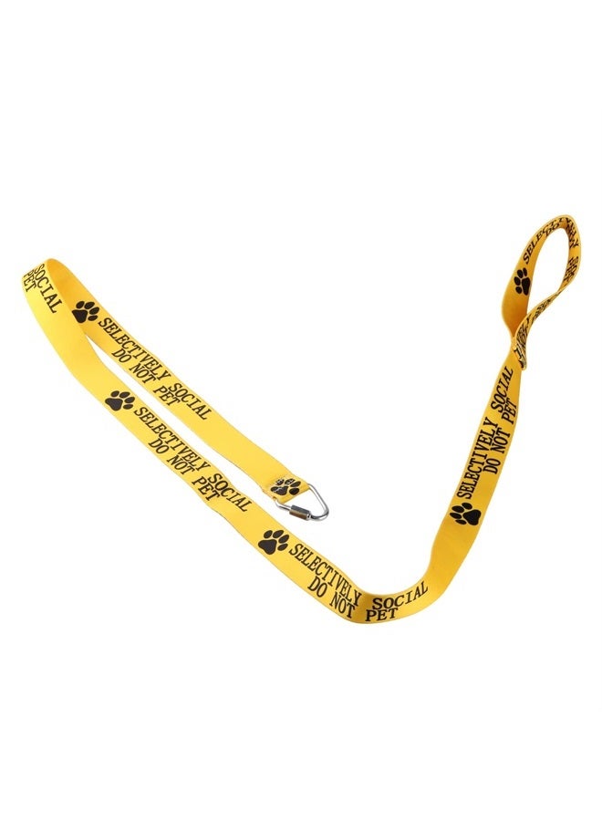 BLUPARK Funny Dog Leash Selectively Social Do Not Pet Dog Leash Walking Training Dog Leashes Dog Owner Pet Lover Gift (Selectively Social Do Not Pet-YE) - Image 4