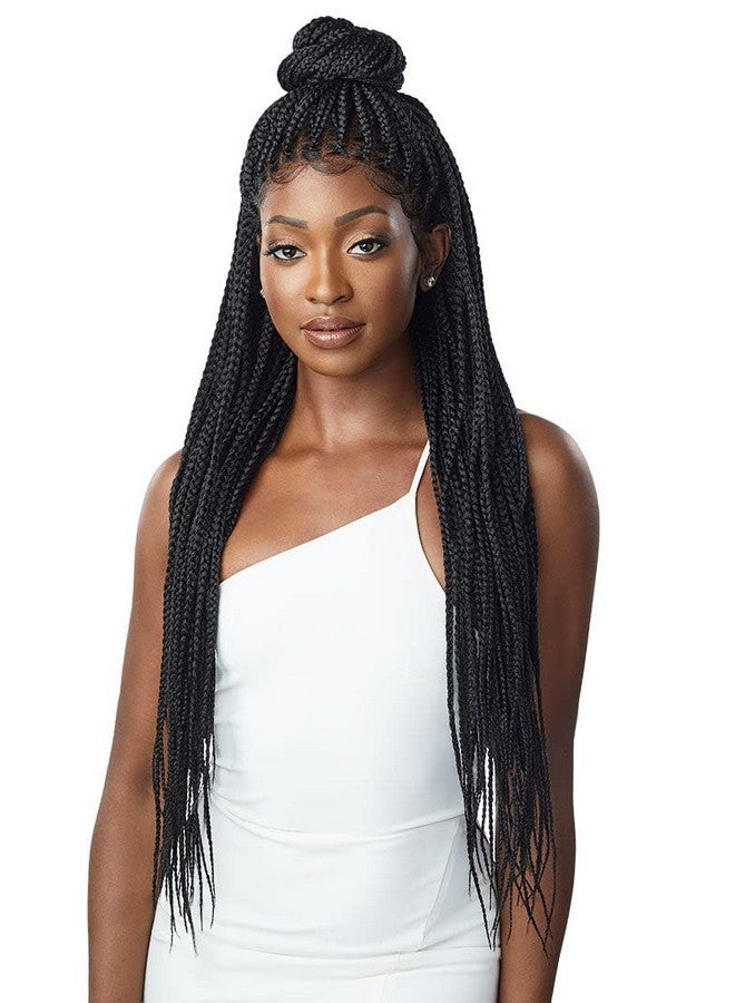 Outre 13X4 Lace Frontal Wig Pre Braided Knotless Box Braids Hd Transparent Knotless Square Part Braids (1) - Image 3