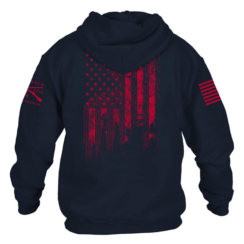 Grunt Style 1776 Flag Hoodie - (Navy, 2X-Large) - Image 5
