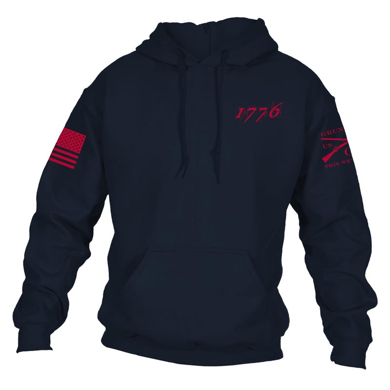Grunt Style 1776 Flag Hoodie - (Navy, 2X-Large) - Image 4
