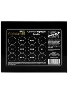 mehron Makeup Celebre Pro Hd Cream Contour & Highlight Palette (12 Colors)  - Image 5
