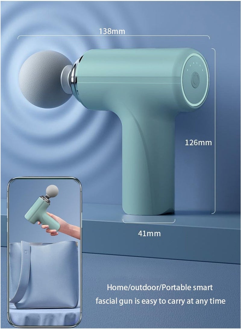 Loquat Mini Massage Gun, Powerful Fascial Gun Portable Deep Tissue Percussive Muscle Back Head Massager for Pain Relief with 4 Massage Heads, 6 Massage Speeds, High Intensity Vibration Rechargeable. - Image 3