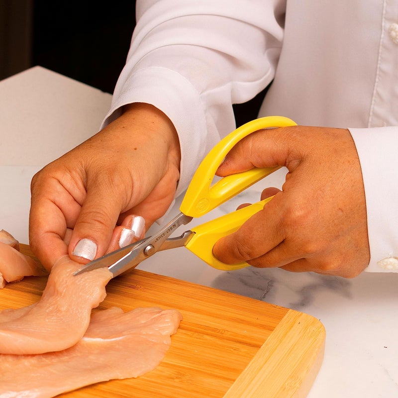 Joyce Chen Original Unlimited Kitchen Scissors All Purpose Kitchen Shears With Comfortable Handles, Yellow - Image 3