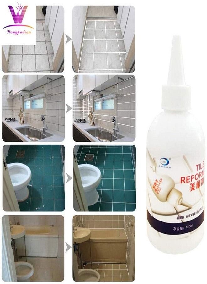 Generic - Tile Reform Grouting Waterproof Anti-fungus & Restore The Look Paint White 150ml - Image 1