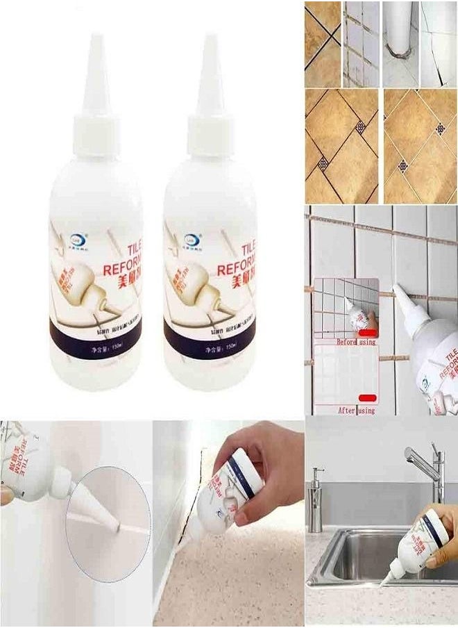 Generic - Tile Reform Grouting Waterproof Anti-fungus & Restore The Look Paint White 150ml - Image 1