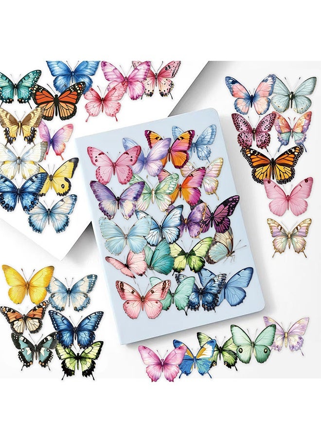 50PCS Butterfly Stickers Pack, Colorful Lovely Waterproof Stickers for Laptop, Scrapbook, Window, Water Bottle, Envelope, Gift for Teens, Adults - Image 5