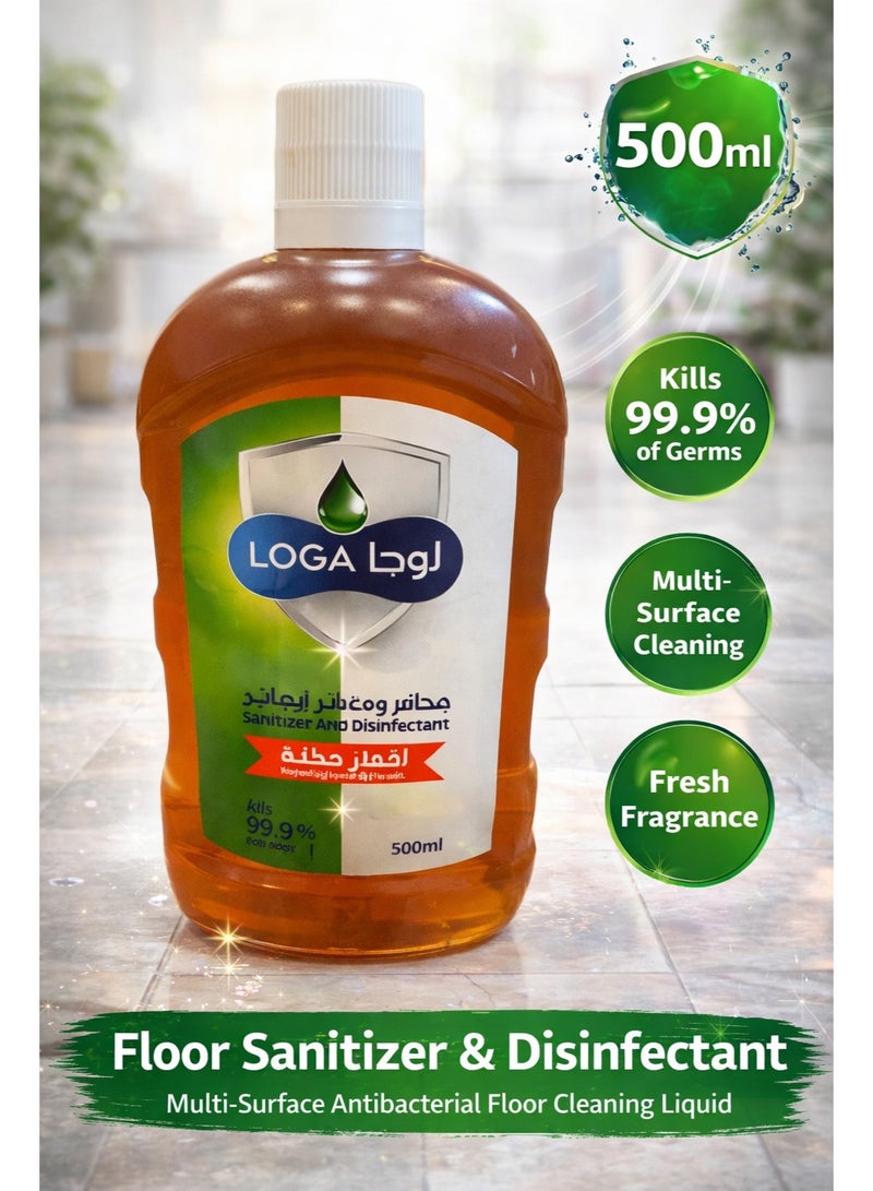 LOGA Floor Sanitizer & Disinfectant 500ml Antibacterial Cleaner Kills 99.9% Germs Fresh