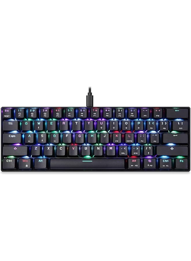 erorex Ck61 Rgb Mechanical Gaming Keyboard With Red Switches Black - Image 1