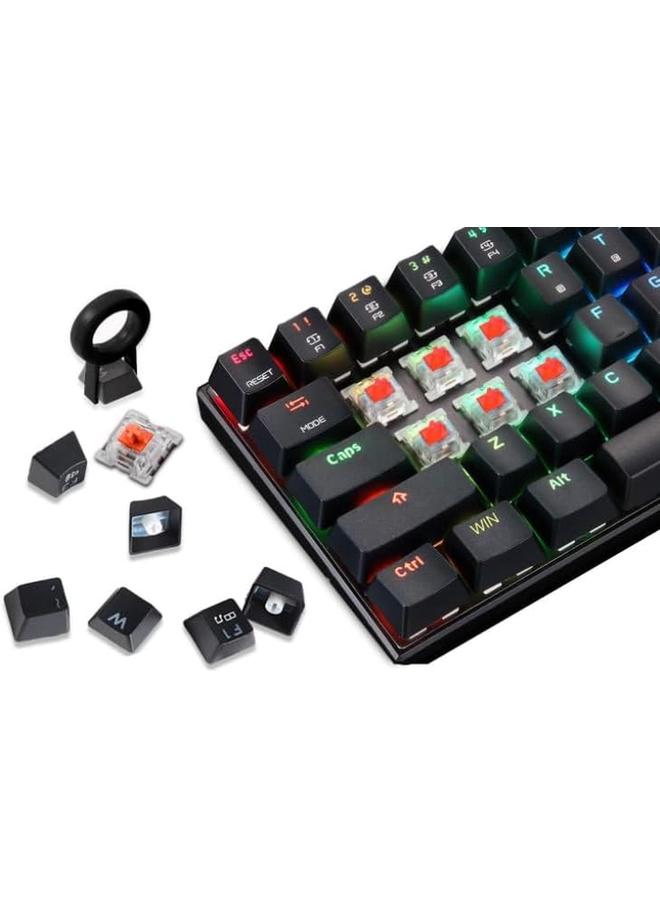 erorex Ck61 Rgb Mechanical Gaming Keyboard With Red Switches Black - Image 3