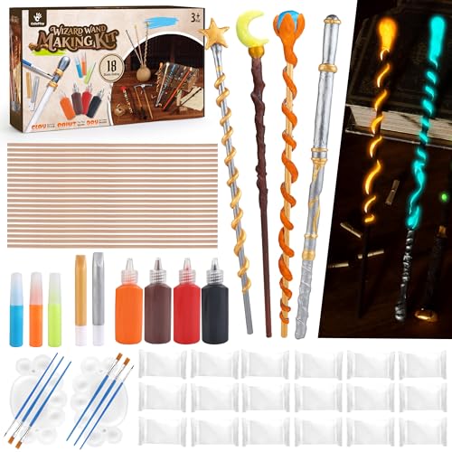 ColoPlay 53 PCS Wizard Magic Wand Making Kit DIY Crafts for Kids Adult Wizard Wand Birthday Party Christmas Halloween Party Favors - Image 1