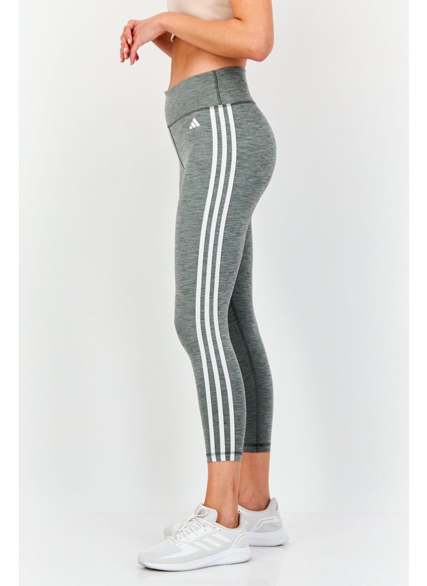 Adidas Women Tight Fit Training 7/8 Leggings, Heather Grey  - Image 3