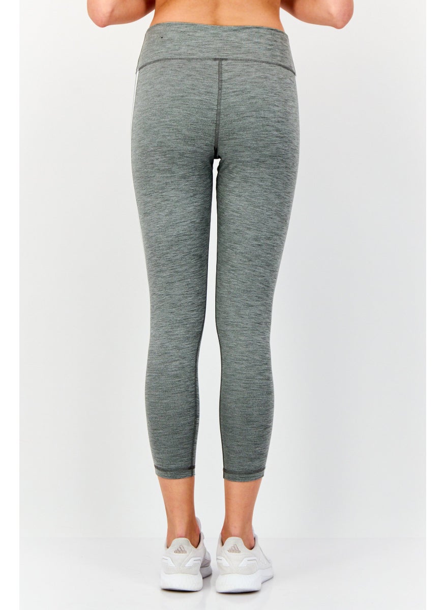 Adidas Women Tight Fit Training 7/8 Leggings, Heather Grey  - Image 2