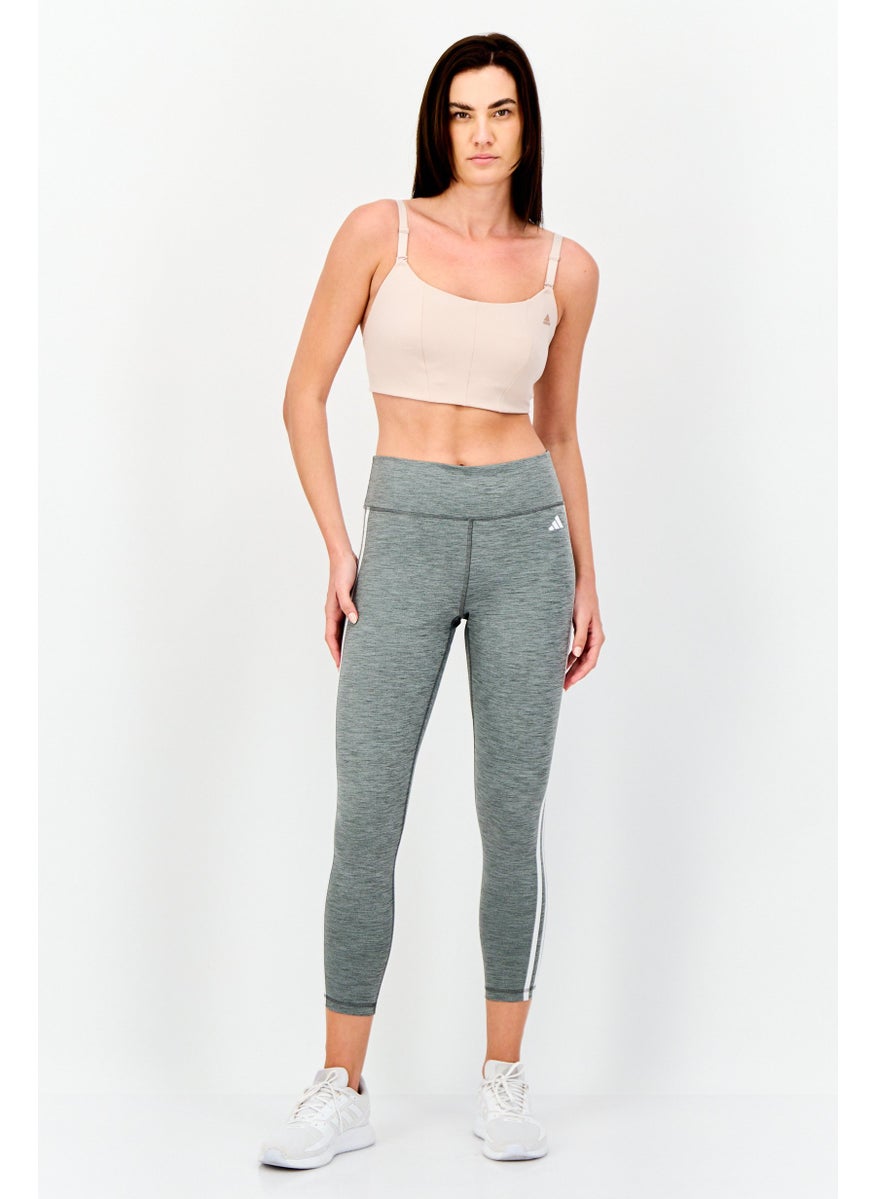 Adidas Women Tight Fit Training 7/8 Leggings, Heather Grey  - Image 4