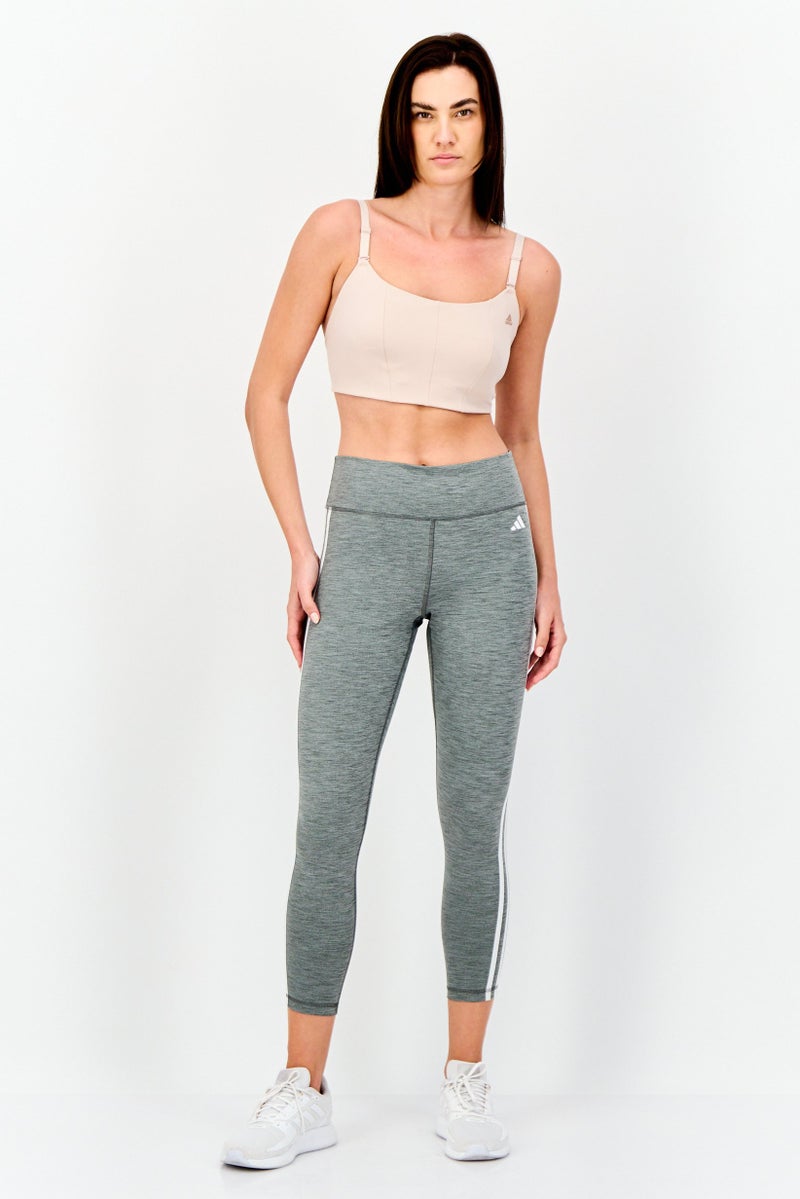 Adidas Women Tight Fit Training 7/8 Leggings, Heather Grey - Image 4