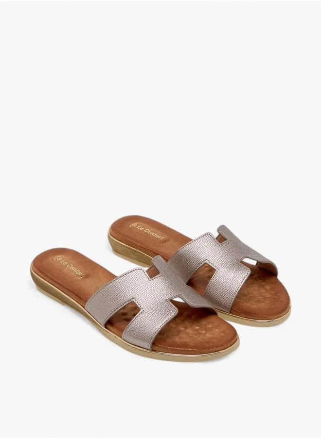 لو كونفورت Women Cutout Detail Slip-On Sandals