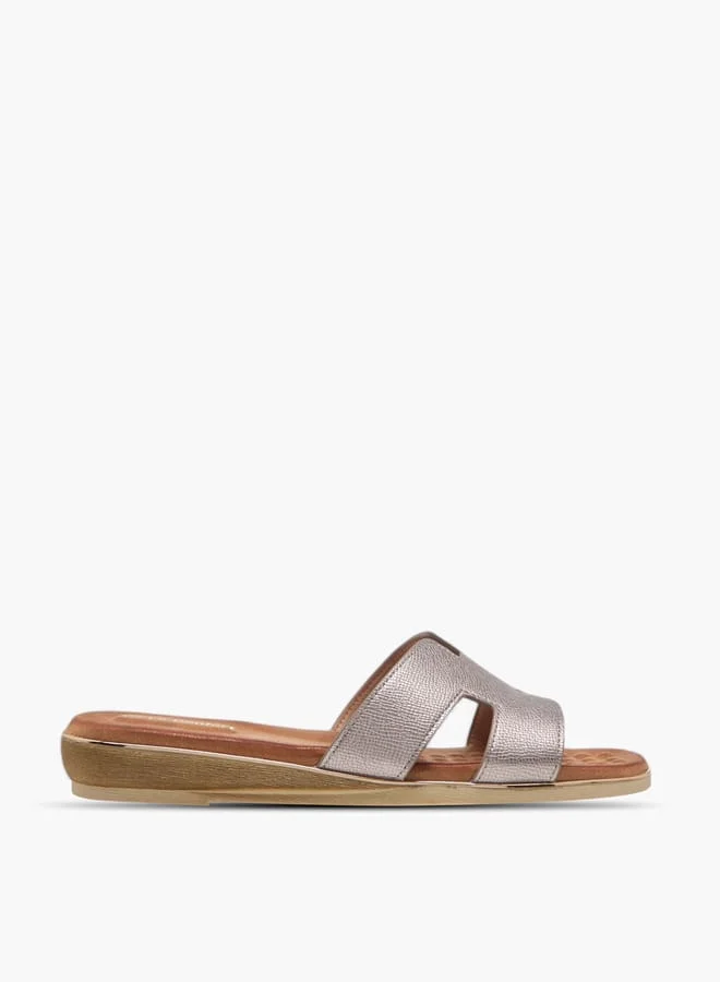 Le Confort PEWTER Women Cutout Detail Slip-On Sandals for Women | Best Price UAE