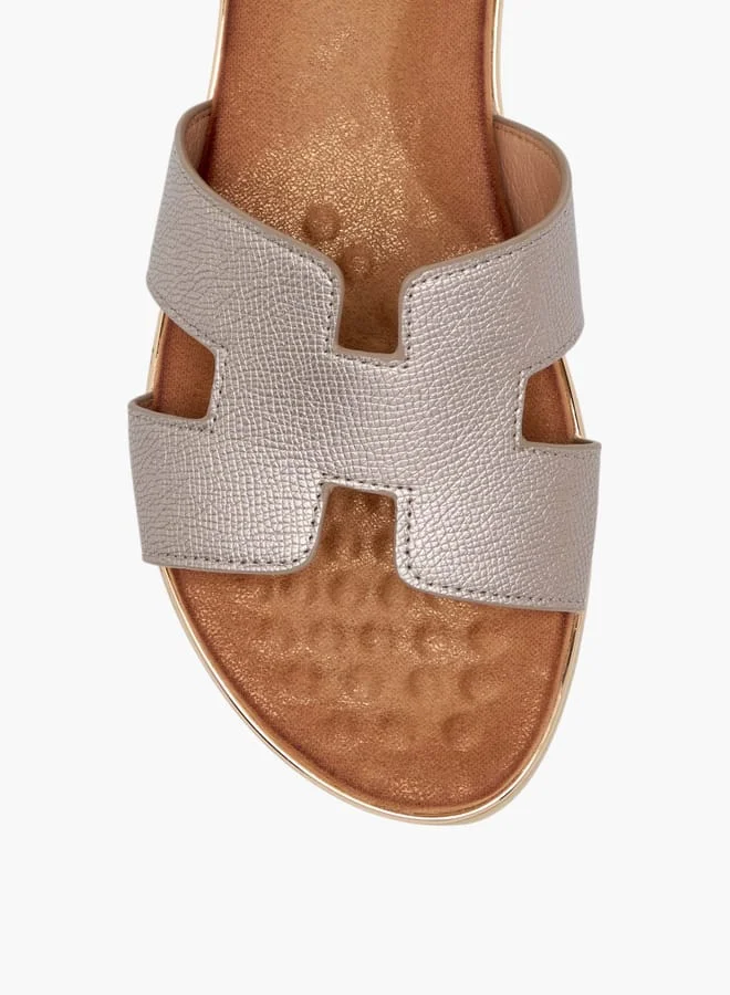 Le Confort PEWTER Women Cutout Detail Slip-On Sandals for Women | Best Price UAE