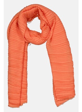 Zero Women Plain Scarf 182 x 7 cm, Coral  - Image 1