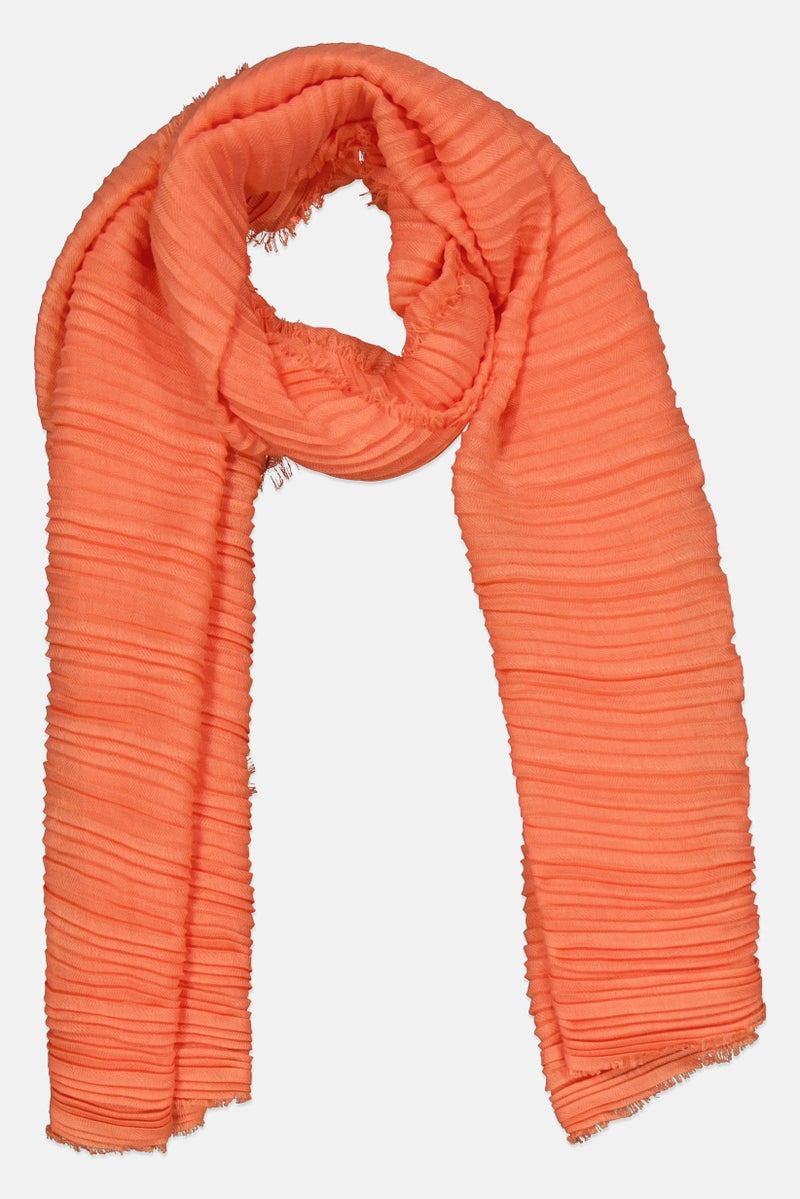 Zero وشاح نسائي سادة 182 x 7 سم، كورال - Image 1