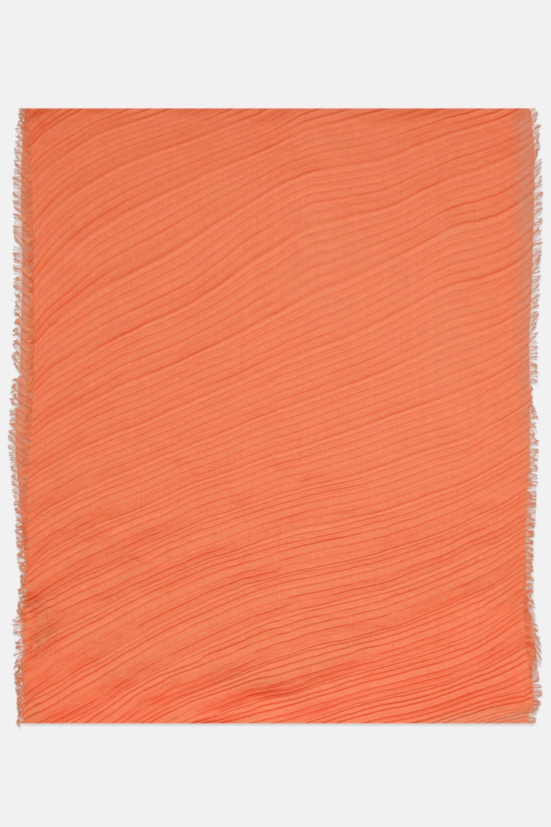 Zero وشاح نسائي سادة 182 x 7 سم، كورال - Image 2