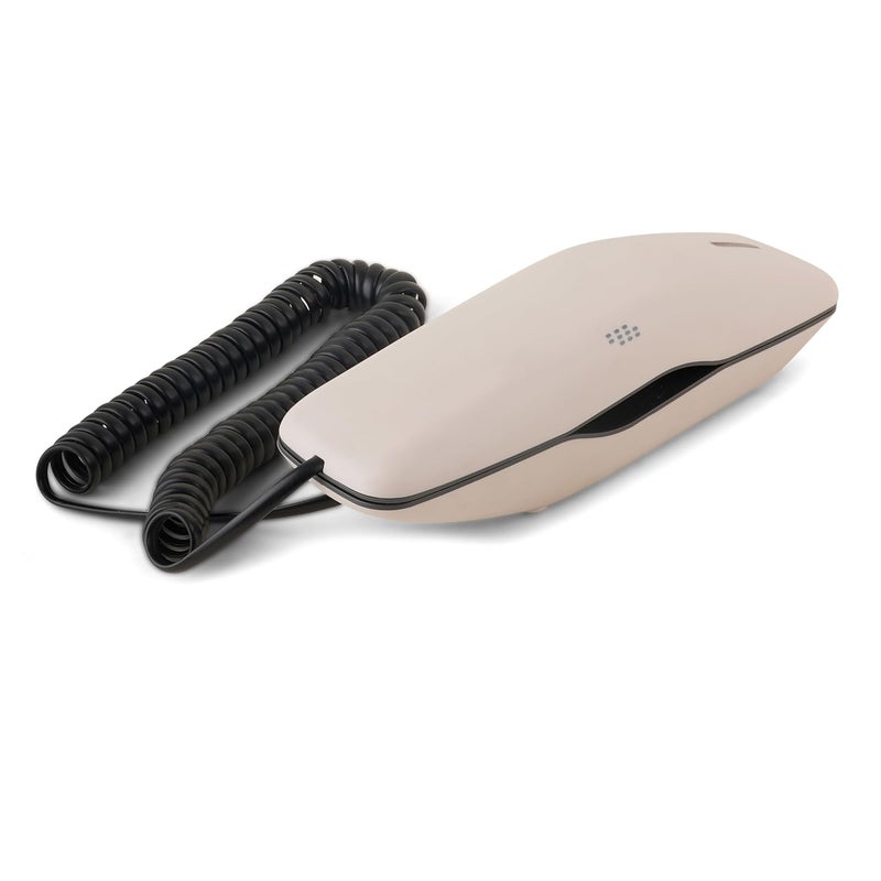 Beetel هاتف فندقي محمول H27 بدون سلك، 3 خطوات لضبط مستوى الصوت للمستقبل و 2 خطوة لضبط مستوى صوت الرنين، وظيفة الانتظار مع إشعار LED، الاتصال بنغمة، LED للرنين، متوافق مع أجهزة السمع، قابل للتثبيت على المكتب/الجدار (العاج) - Image 1