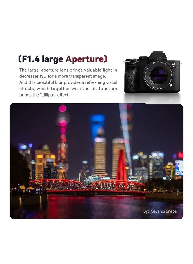 TTArtisan TTartisan 50mm F1.4 Tilt Lens, Compatible with Full-Frame Nikon Z-Mount Mirrorless Cameras Z5 Z6 Z7 Z6II Z7II Z9  - Image 5
