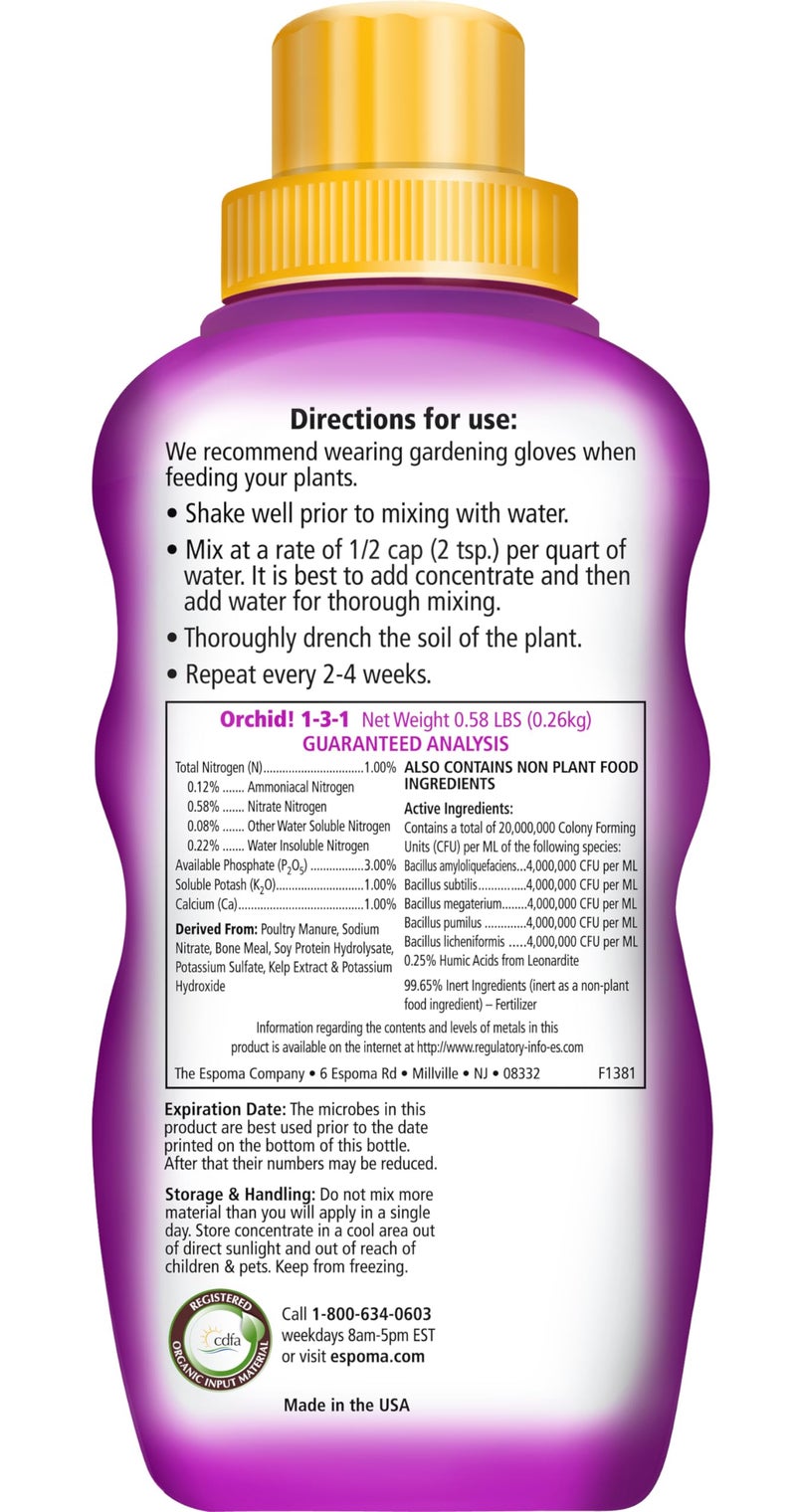 Espoma Organic Orchid! 8-Ounce Concentrated Plant Food â€“ Plant Fertilizer and Bloom Booster for All Orchids and Bromeliads. Ideal for Phalaenopsis, Dendrobium, and Other Types of Orchids - Image 2