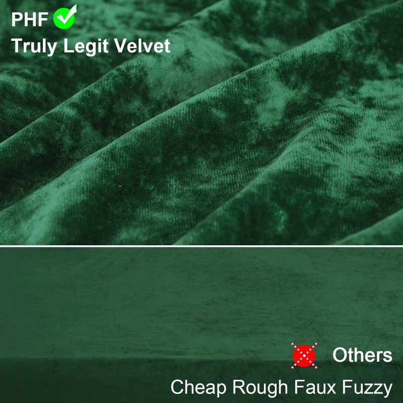 PHF PHF Truly Velvet Euro Sham  26""x 26"" No Insert  2 Pack Color Gradient Euro Throw Pillow Covers  Ultra Soft Cozy European Pillow Covers for Home Decorative  No Shedding  No Pilling  Green  - Image 4