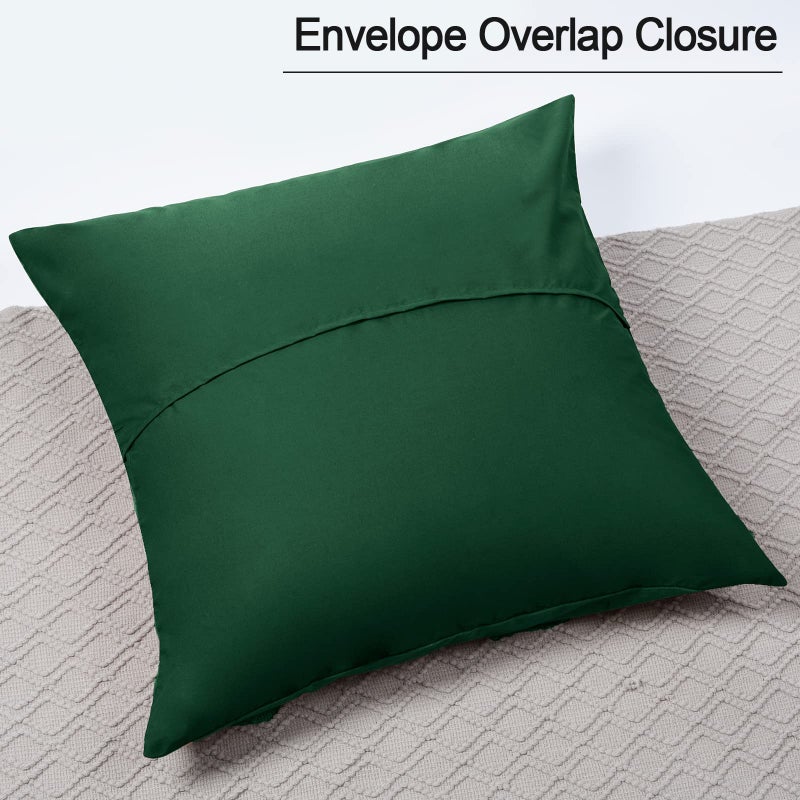 PHF PHF Truly Velvet Euro Sham  26""x 26"" No Insert  2 Pack Color Gradient Euro Throw Pillow Covers  Ultra Soft Cozy European Pillow Covers for Home Decorative  No Shedding  No Pilling  Green  - Image 5