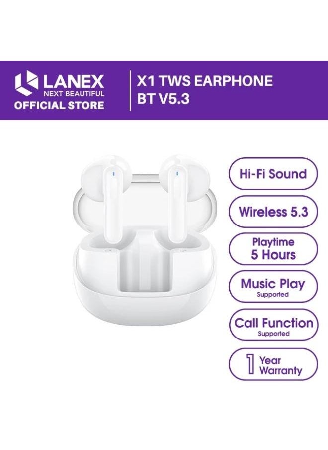 LANEX - LANEX X1 TWS EARPHONE BT V5.3 - Image 1