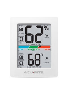 Digital Hygrometer With Indoor Monitor And Comfort Scale 01083M Room Thermometer Gauge Temperature Humidity 3 X 2.5 Inches