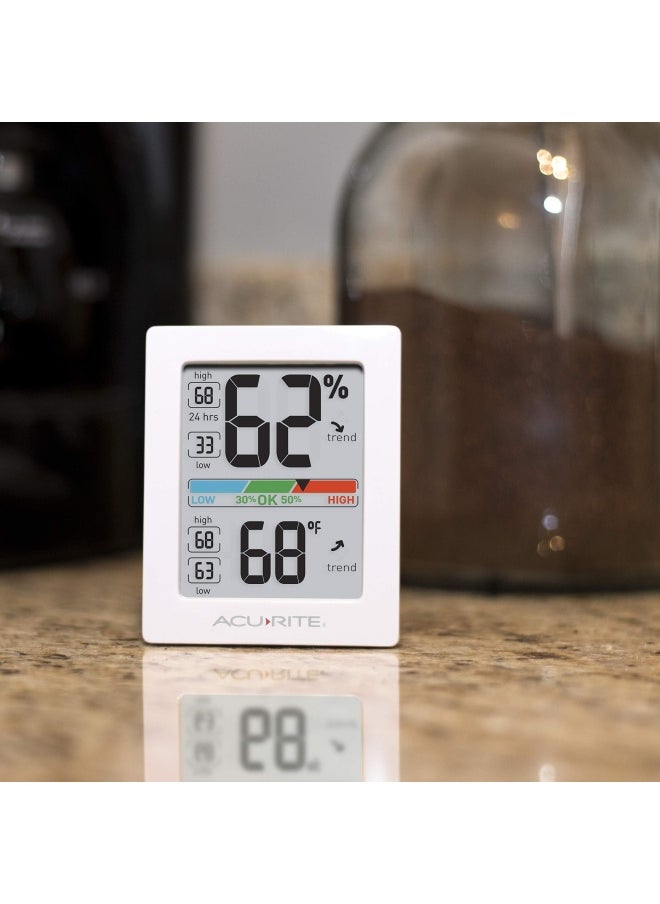 Acurite - Digital Hygrometer With Indoor Monitor And Comfort Scale 01083M Room Thermometer Gauge Temperature Humidity 3 X 2.5 Inches - Image 1