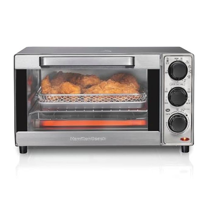 SURECRISP AIR FRYER TOASTER OVEN COMBO FITS 9 PIZZA 4 SLICE CAPACITY POWERFUL CIRCULATION AUTO SHUTOFF STAINLESS STEEL 31403