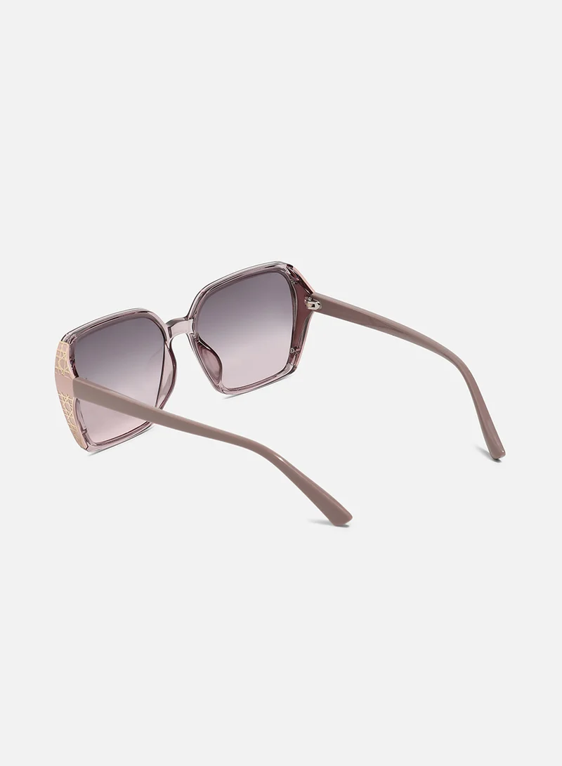 صوص هاوت Gradient Oversized Sunglasses - Blush Pink