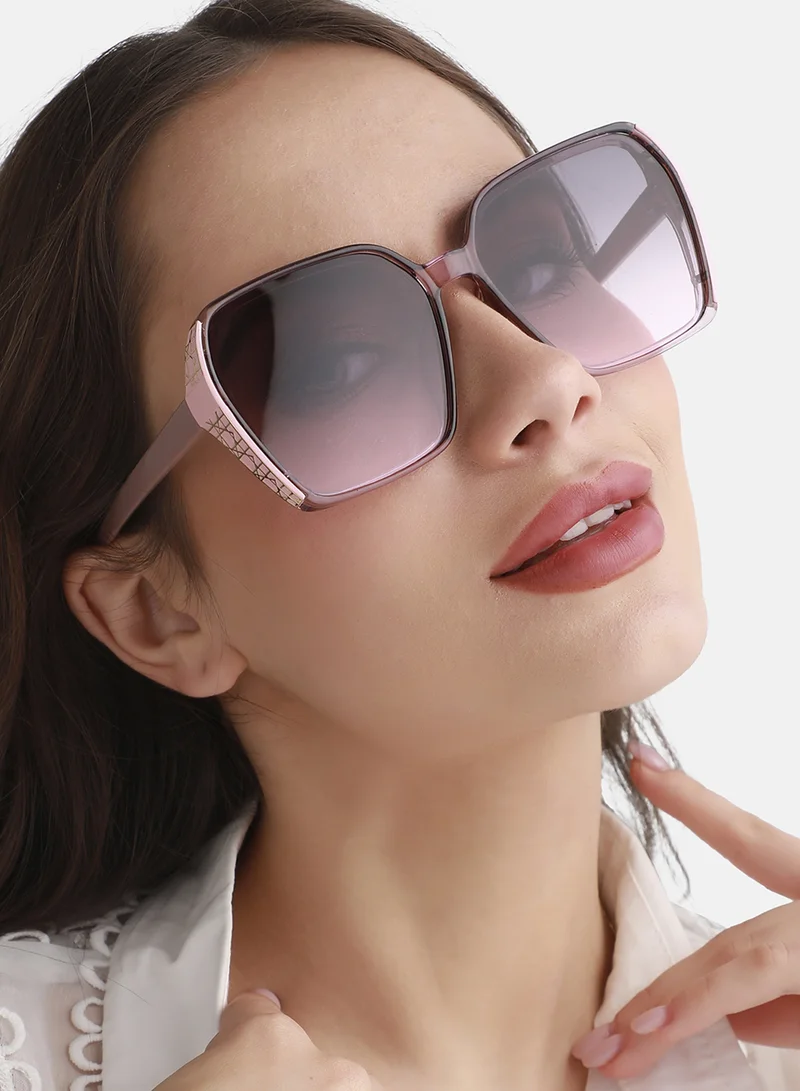 صوص هاوت Gradient Oversized Sunglasses - Blush Pink