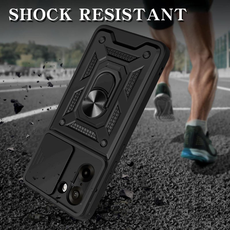 إيروريكس جراب هاتف OnePlus Ace 5 Racing / Nord CE5 بتصميم كاميرا منزلقة من مادة TPU+PC (أزرق) - Image 4