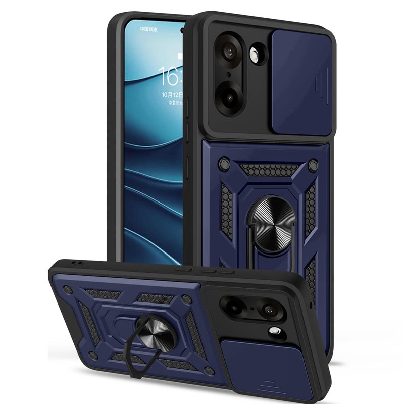 إيروريكس جراب هاتف OnePlus Ace 5 Racing / Nord CE5 بتصميم كاميرا منزلقة من مادة TPU+PC (أزرق) - Image 1