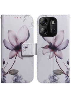 Case Cover For For Tecno Spark Go 2023 / Pop 7 Pro Coloured Drawing Flip Leather Phone Case(Magnolia)
