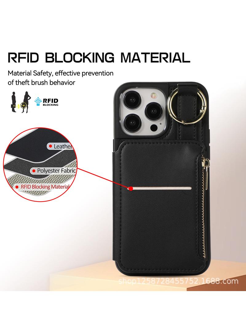 Y&D IPhone 15 Phone Case With Protective Case Lanyard Phone Case Leather Sticker Multi-Functional Phone Case Optional IPhone 15/IPhone 15 Pro/IPhone 15 Pro Max/IPhone 15 Plus - Image 3