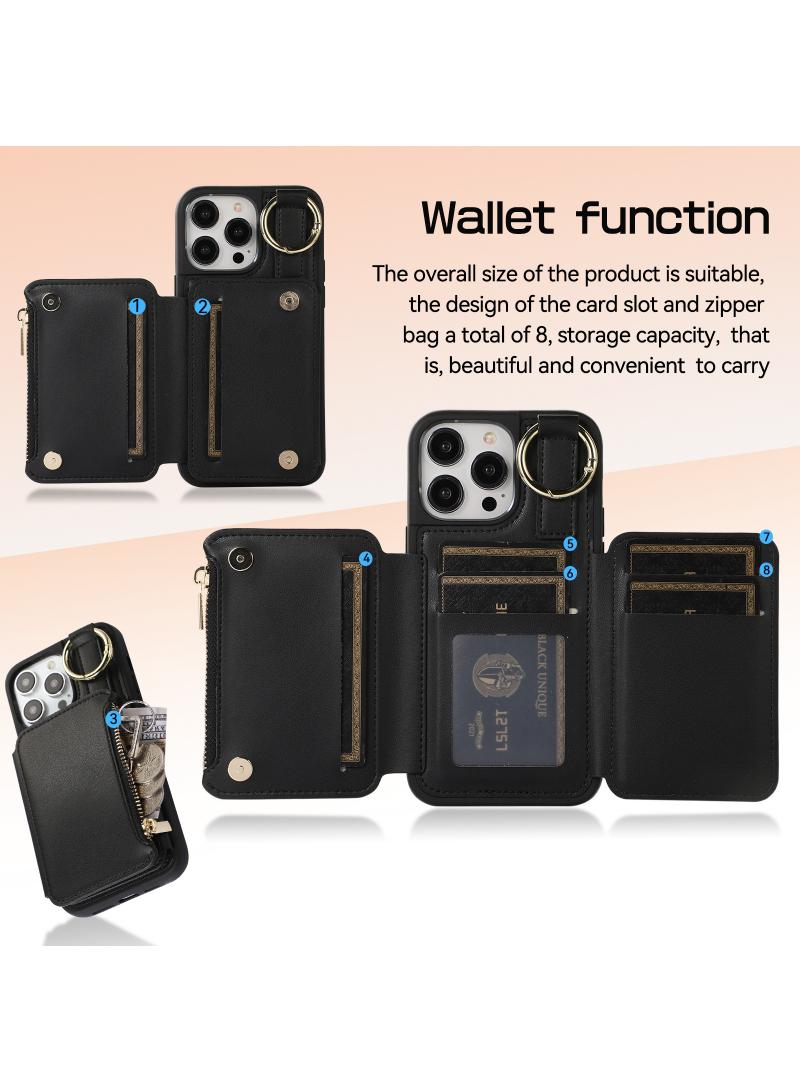 Y&D IPhone 15 Phone Case With Protective Case Lanyard Phone Case Leather Sticker Multi-Functional Phone Case Optional IPhone 15/IPhone 15 Pro/IPhone 15 Pro Max/IPhone 15 Plus - Image 2