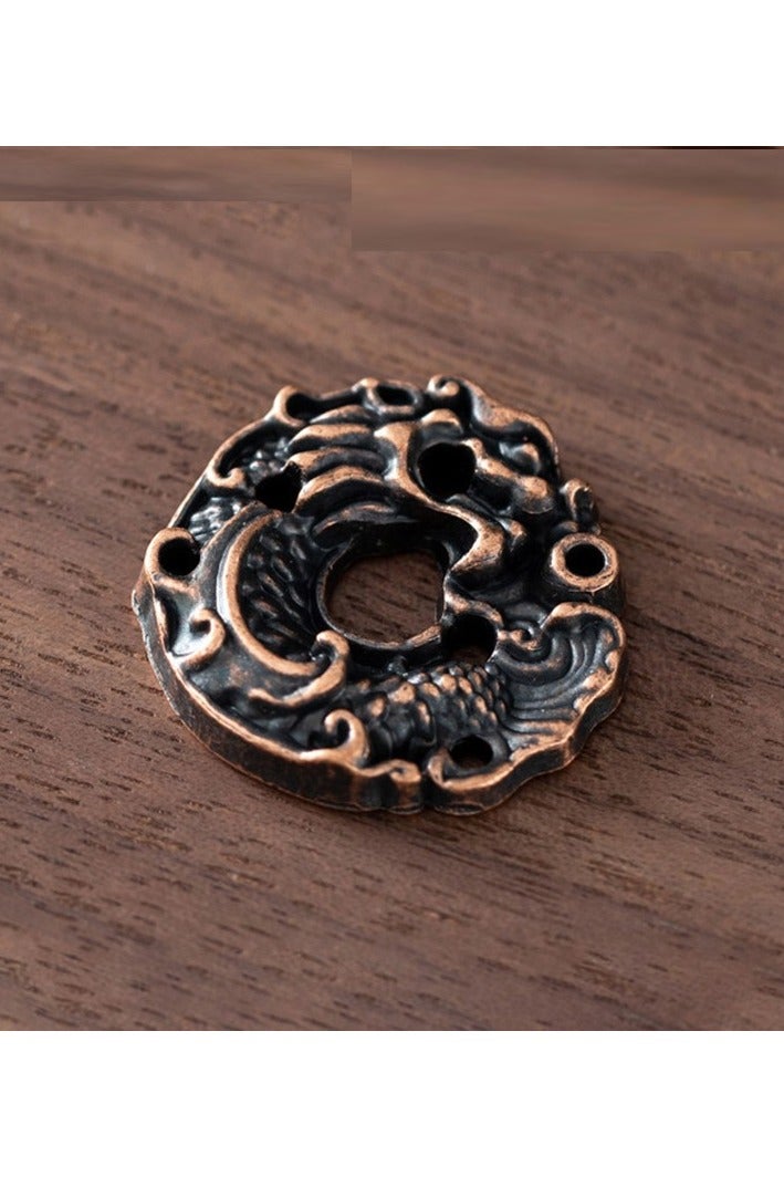 "An elegant and luxurious metal incense burner with artistic engravings.  "  - Image 3