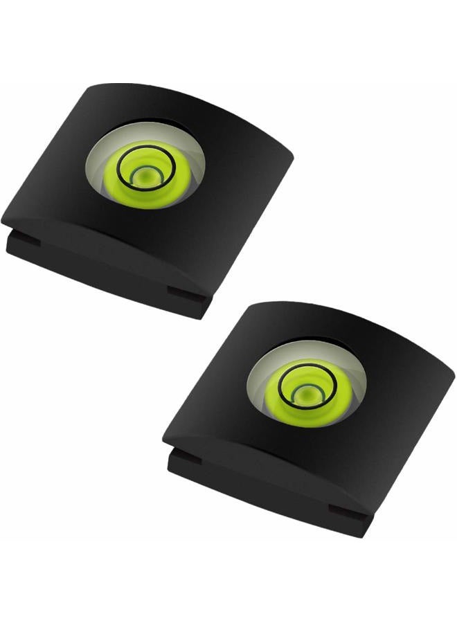 Anwenk غطاء فلاش الكاميرا مع مستوى فقاعي للكاميرات Canon و Nikon و Panasonic و Fujifilm و Olympus و Pentax و Sigma DSLR/SLR/Evil - عبوة من 2 - Image 1