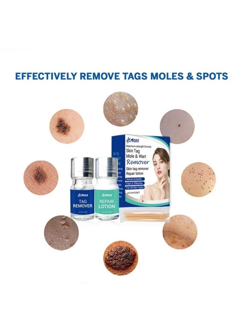 ASMOXA Skin Tag Remover, Mole Remover & Skin Tag Removal Repair Lotion Set, Remove Moles and Skin Tags with Natural Ingredients for Safe & Quick Removal,for Home Use  - Image 5