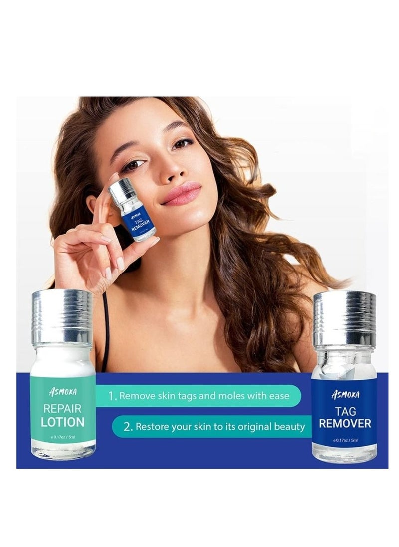 ASMOXA Skin Tag Remover, Mole Remover & Skin Tag Removal Repair Lotion Set, Remove Moles and Skin Tags with Natural Ingredients for Safe & Quick Removal,for Home Use  - Image 2