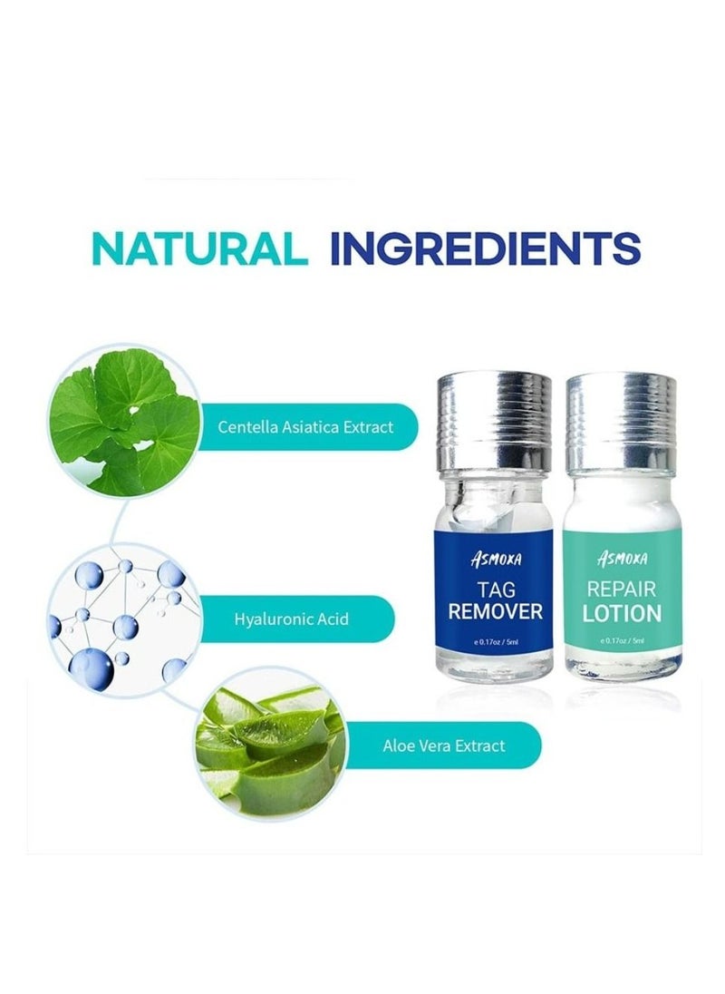 ASMOXA Skin Tag Remover, Mole Remover & Skin Tag Removal Repair Lotion Set, Remove Moles and Skin Tags with Natural Ingredients for Safe & Quick Removal,for Home Use  - Image 3